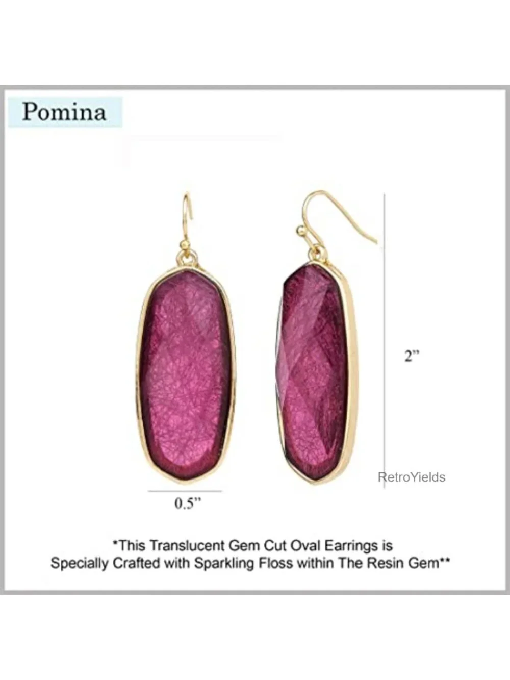 Colorful Sparkle Resin Dangle Drop Earrings with Gold Strand, Lightweight Fish